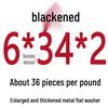 Round Blackened Thickened Metal Washer (M4-M16)