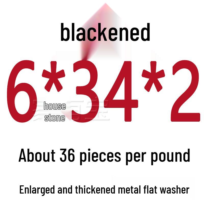 Round Blackened Thickened Metal Washer (M4-M16)