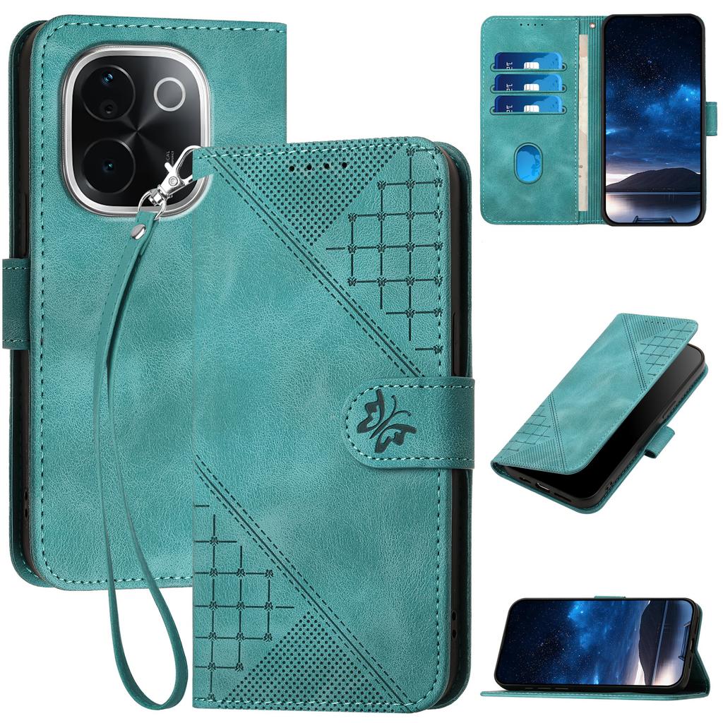 YX0080 For vivo T3 Pro 5G/iQOO Z9s Pro 5G Case Butterfly Imprint Leather Wallet Phone Cover