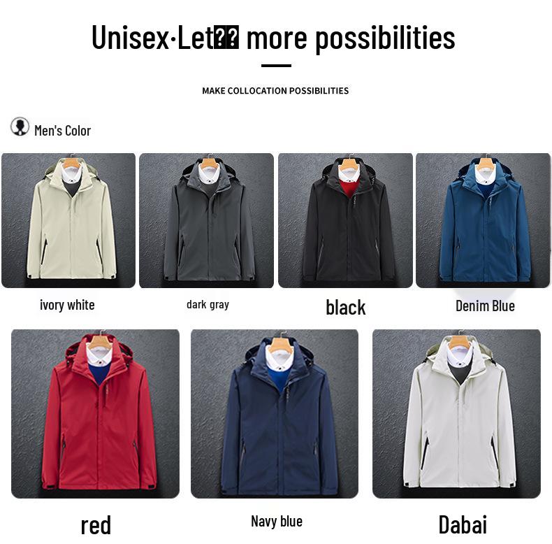 Unisex Thin Windproof Waterproof Spring/Autumn Outdoor Shell Jacket, Single Layer, Ideal for Mountaineering.