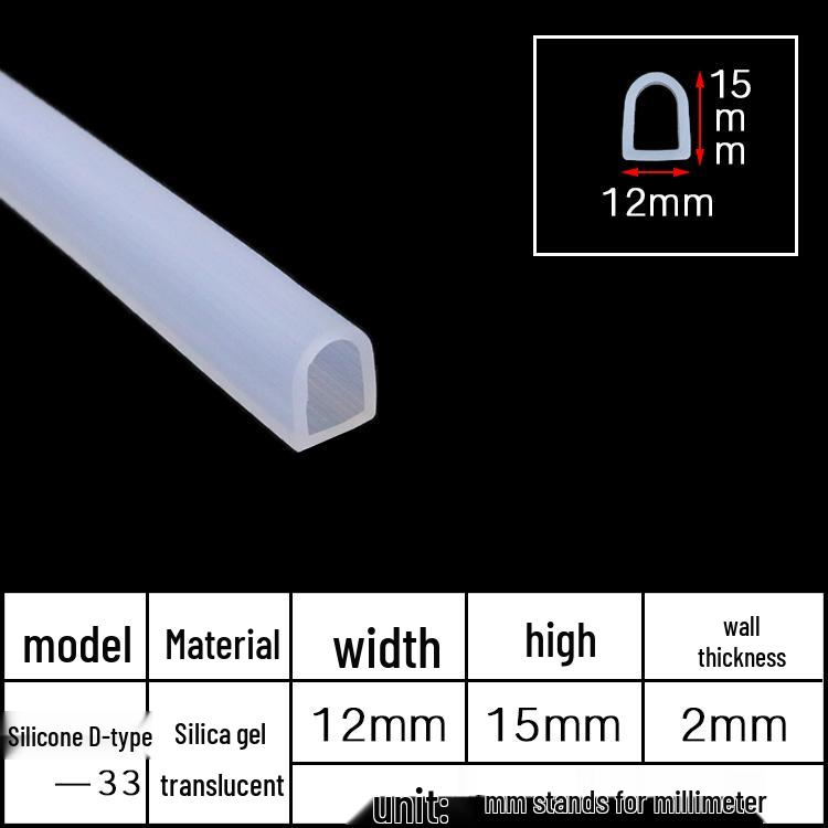 D-Shaped Silicone Sealing Strip: High-Temperature, Water-Retaining, Self-Adhesive, Anti-Collision, Shock-Absorbing for Doors & Windows