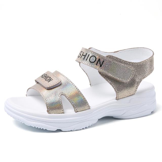 

Летние женские сандалии, кожаные женские уличные пляжные женские туфли, повседневные туфли-гладиаторы на платформе, женская обувь Sandalias 37 золотой