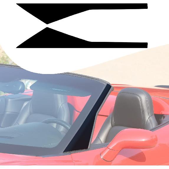 

Mirror Side Spoiler Trim Compatible Corvette C6 Z06 ZR1 2005-2013 Auto True Mirror Side Spoiler A-Post Trim Sticker Accessories (Carbon Fiber Grain) чёрный