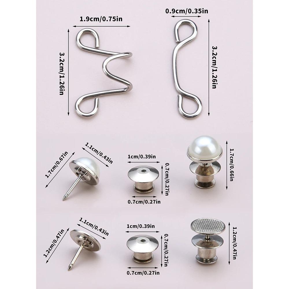 2er-Sets Metall Jeans Taillenschnalle Verstellbare Nagelfreie Druckknöpfe Verschlussknopf Abnehmbarer Taillenverenger Haushalt