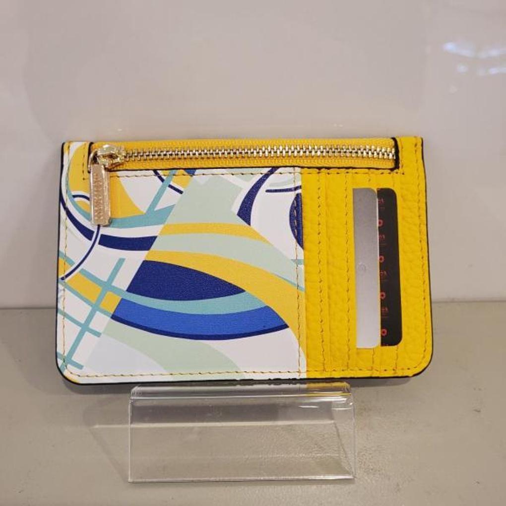 moncross AW9161 printed cowhide unisex card wallet