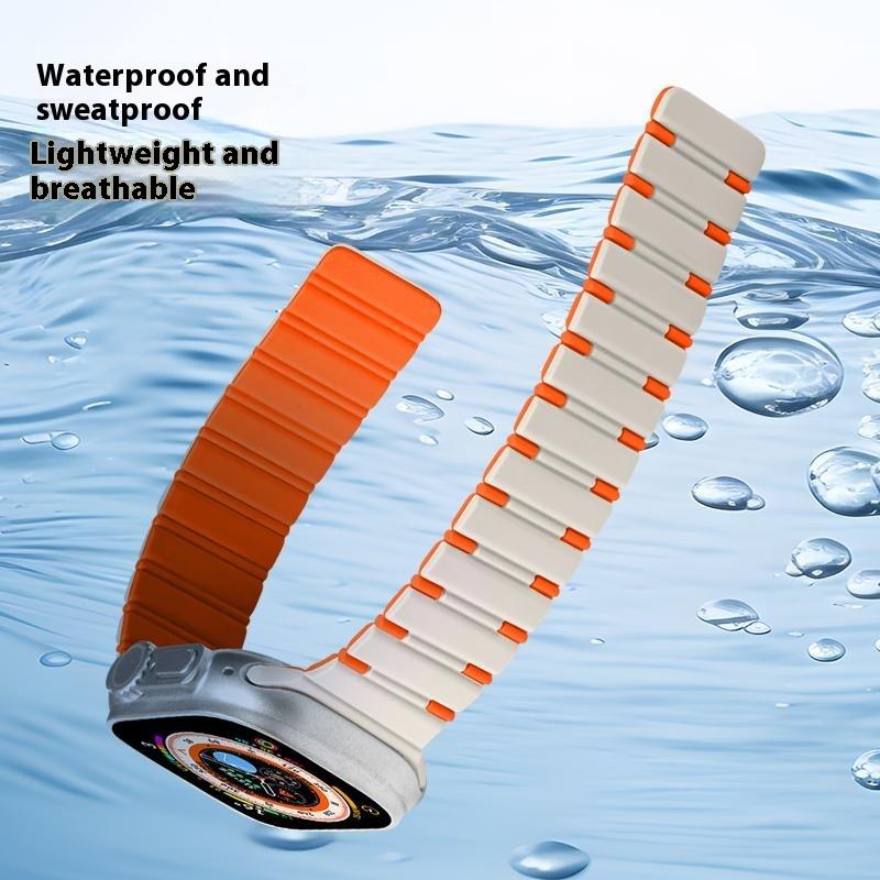 For Apple Watch 10 46mm/Ultra 2/Ultra 49mm/9 8 7 45mm/SE (2023) SE (2022) SE 6 5 4 44mm/3 2 1 42mm Magnetic Smartwatch Band