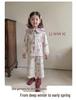 88352 Girls' 2025 Winter Pajama Set with Velvet and Lace - Sweet and Comfortable Homewear