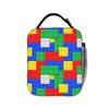 Saco de Almoço Arte de Blocos de Construção Pixelados Retro 8-bit Caixa de Almoço Conveniente Unissex Piquenique Design de Bolsa Térmica Sacos Térmicos de Almoço