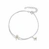 Korean Style Gardenia Flower Double Layer Drip Oil Bracelet - Stackable, Fashionable, and Versatile Women's Jewelry