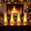 Ice Texture Angel Decor Guardian Night Light, Small Prayer Reading Playing Music Figurine with LED Light for Desk, Table, Shelf Mother Day Gift Idea