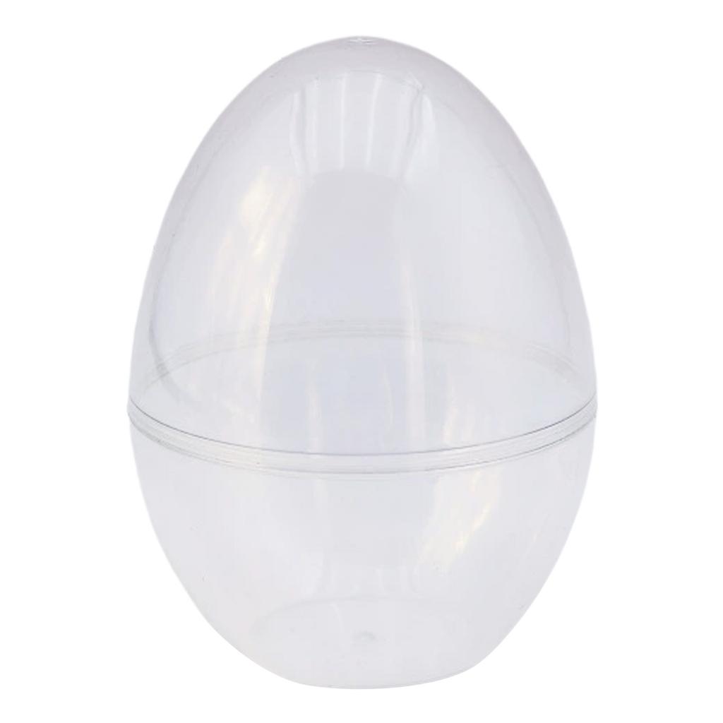 12inch Clear Easter Eggs Plastic Fillable Giant Jumbo Clear Easter Eggs Basket Stuffers Party Supplies Holiday Decoration