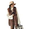 Autumn and winter new fox hair medium and long fur vest women's casual warm imitation fur coat