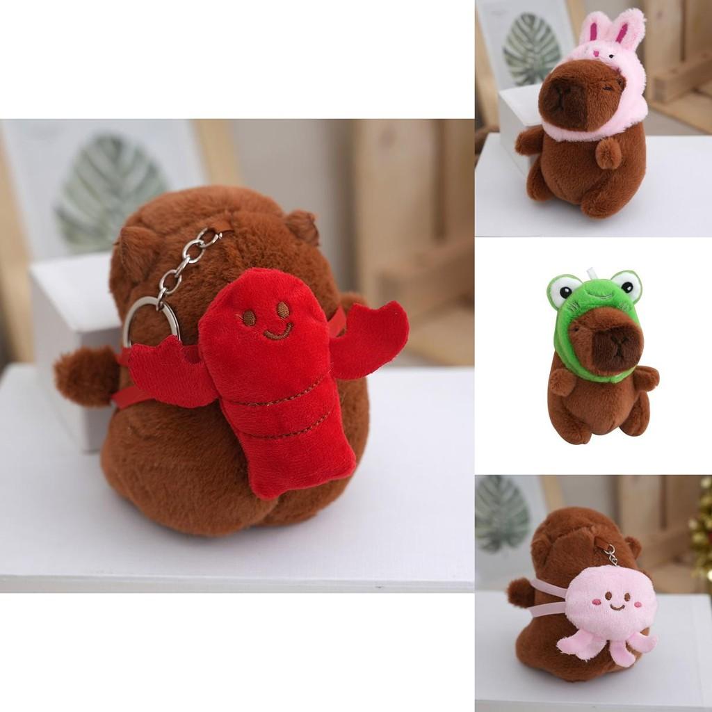 Adorable Capybara Plush Keychain Cute Cartoon Doll With Premium Pp Cotton Filling For Accessories