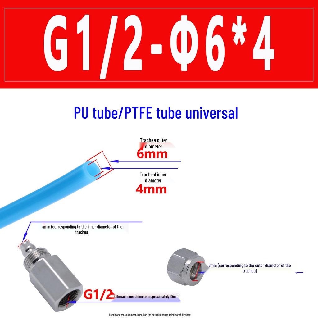 Roestvrij Staal 304 Pneumatische Snelkoppeling voor PU Luchtslangen (Buitendraad)