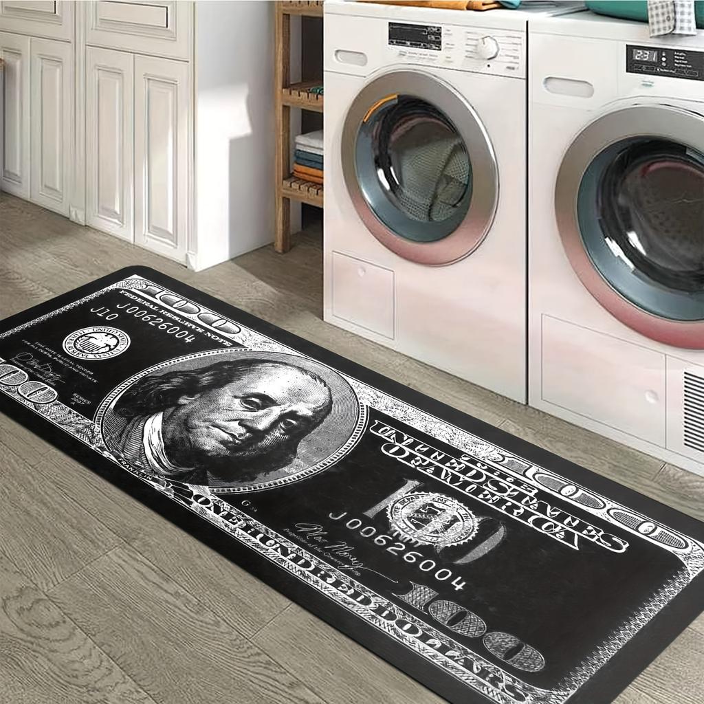 Banknote Pattern Flannel Carpet For Living Room Non-Slip Floor Mat For Game Room Bedroom Corridor Carpet Home Decoration