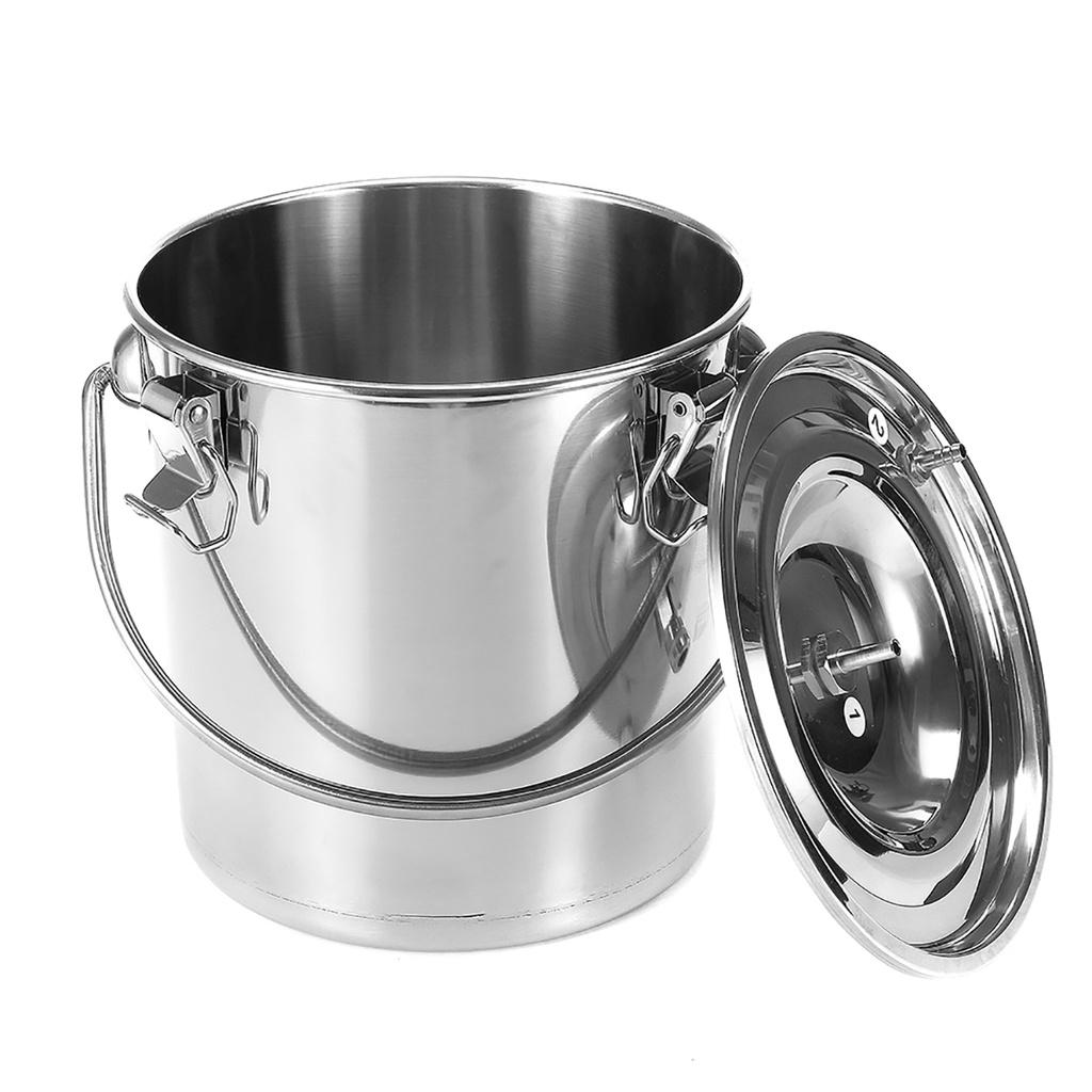 5L 220/110V Stainless Steel Milker For Farm Cows Goats Vacuum Pump Bucket Pasture Cow Sheep Milker Electric Milking Machine