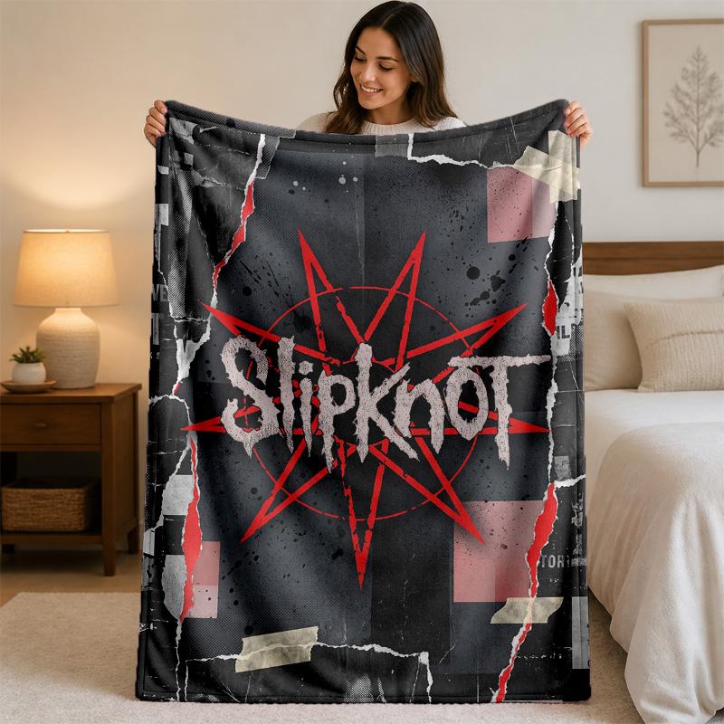 Coperta in Flanella con Stampa Slipknot Morbida Leggera Coperta Pluche per Letto Divano Uso Domestico