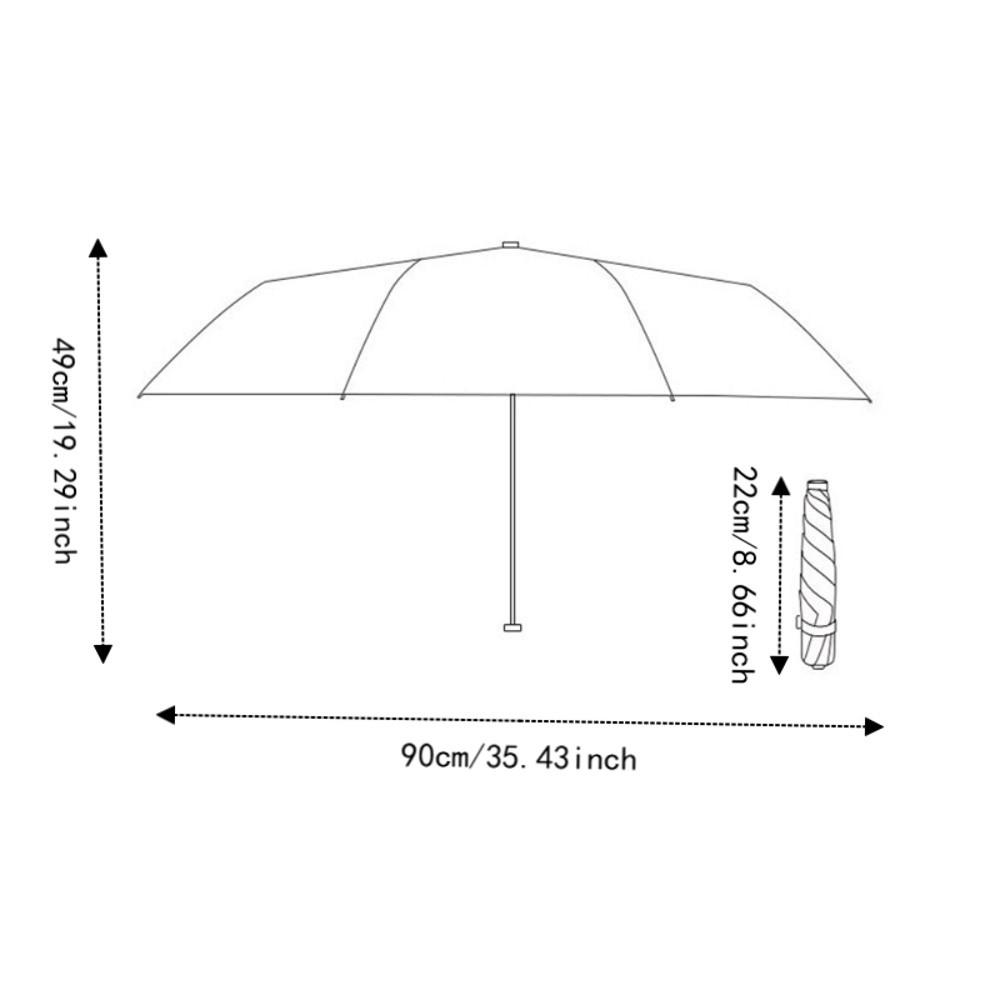 Compact Folding Ultra-Light Umbrella UV Protection Portable Parasol Sunshade Umbrella Rainy Season