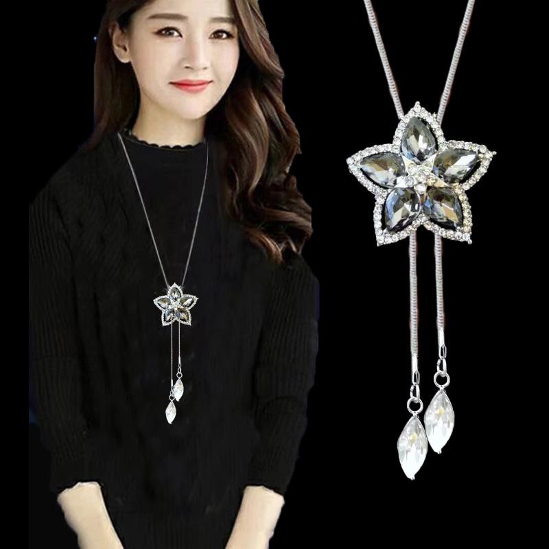 Elegante Quasten-Pulloverkette für Damen - Vielseitiges, hochwertiges europäisches und amerikanisches Design für Herbst/Winter-Mode