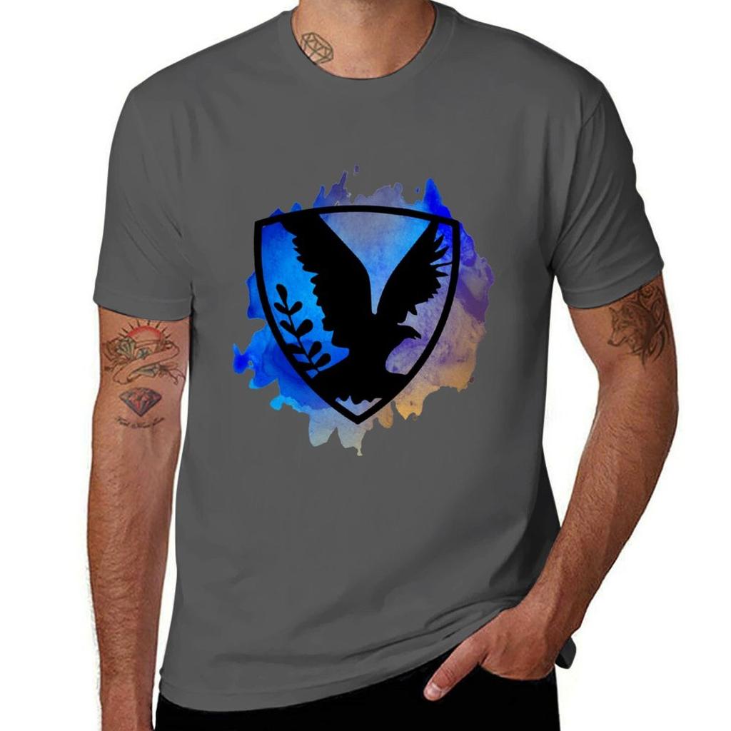 Eagle Raven Emblem Smart Clever Wise Tshirt Plus Size Loose Short Sleeve Top