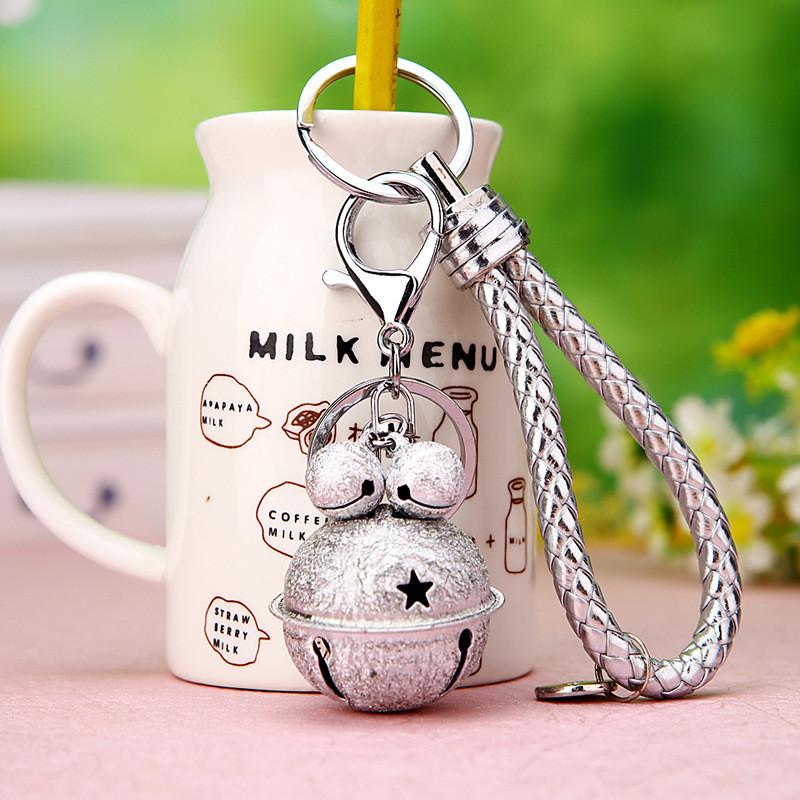 

Металлический стильный брелок-колокольчик с плетеным шнуром для уникальных подарков, аксессуаров и Matte Silver