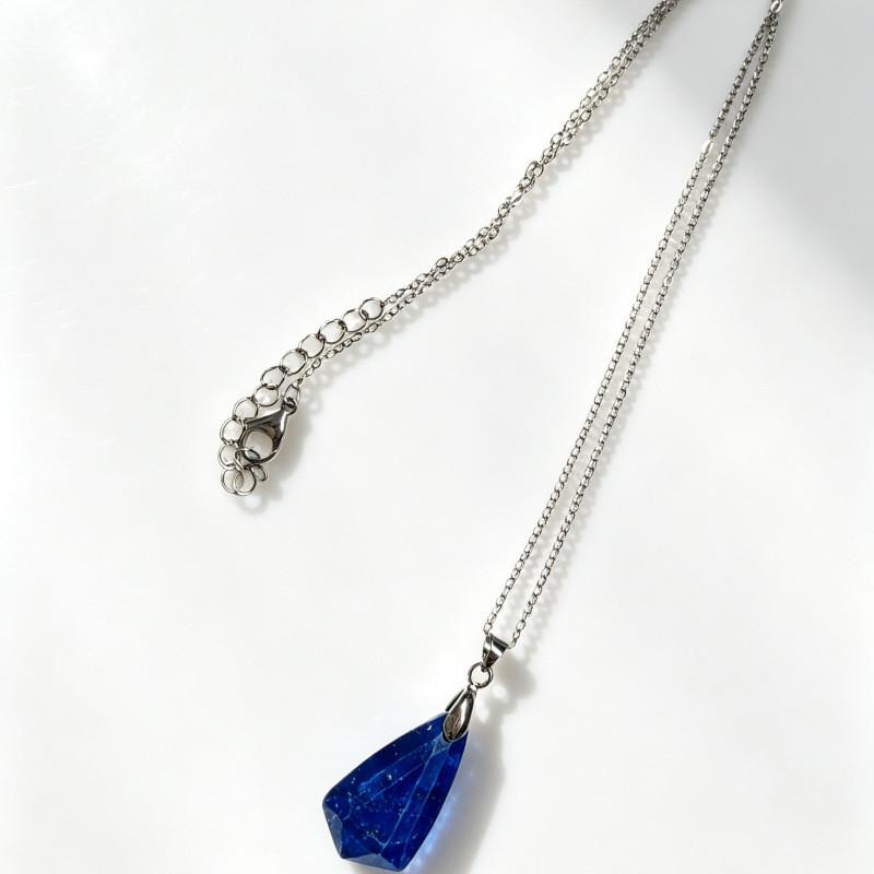 Geometric Natural Crystal Pendant Necklace With Polished Quartz For Bohemian Jewelry Lovers