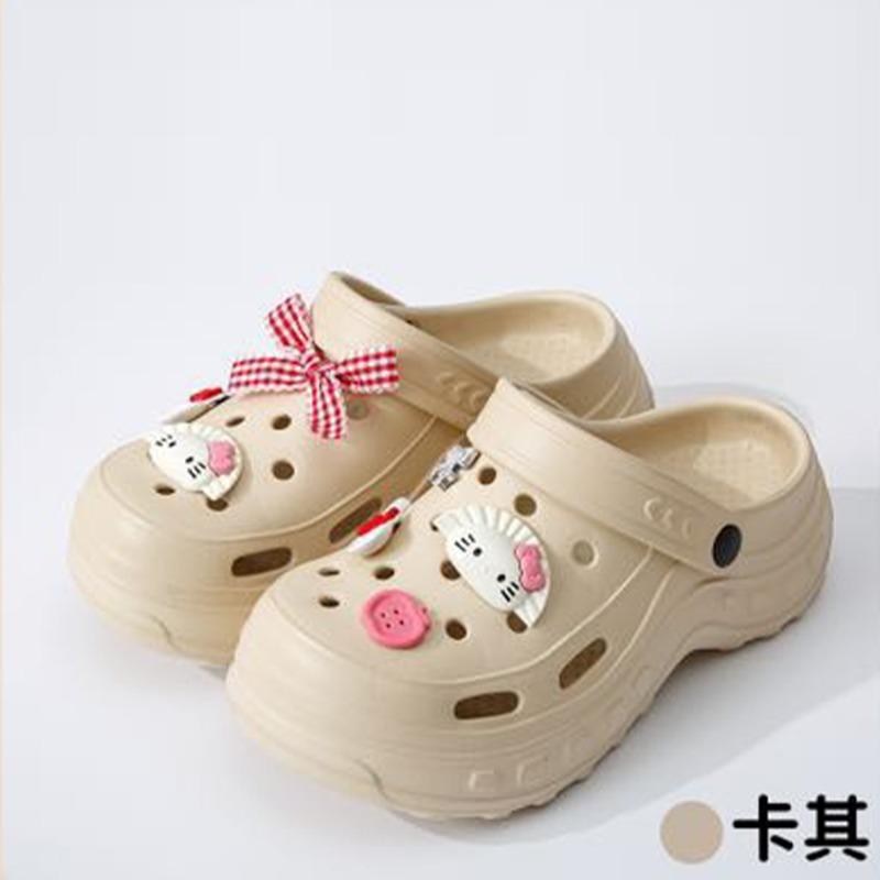 New thick-soled slippers women wear non-slip and wear-resistant cute cartoon eva slippers hole shoes wholesale
