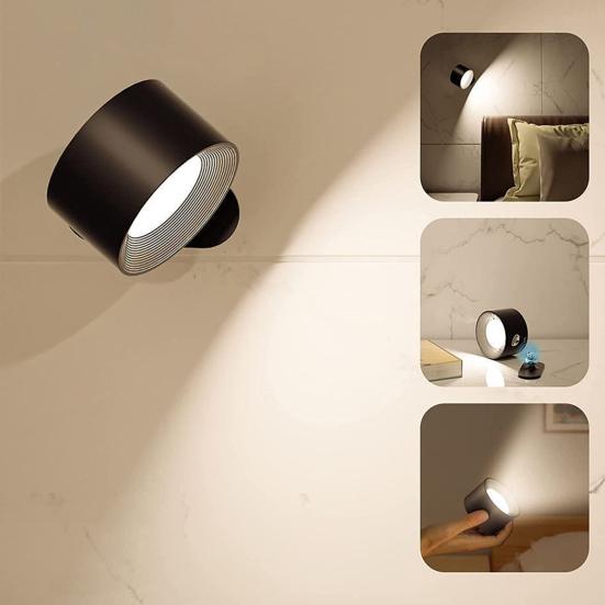 Wireless Wall Lamp with Remote Control Dimmable Easy Installation USB Rechargeable Wall Mounted Sconces LED Wall Light