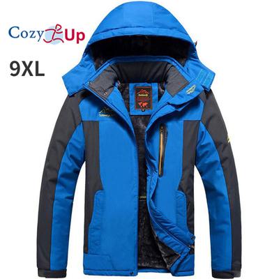 Cozy Up Men's Ski Jacket Waterproof Insulated Snow Jacket Warm Windproof Winter Coats with Hood Fleece Lined Jacket  (Available In Plus Size)