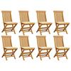 VidaXL Set of 8 Garden Chairs with Cushions, Patio Seats, Balcony Chairs, Outdoor Patio Furniture, Cream 3072919