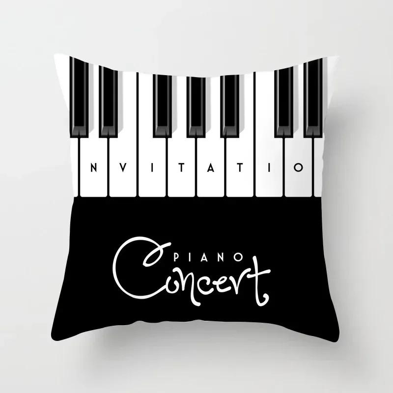 VIKAMA Minimalist Black White Cushion Cover Aesthetic Geometric Print Sofa Pillow Cover Living Room Car Soft Home Decor