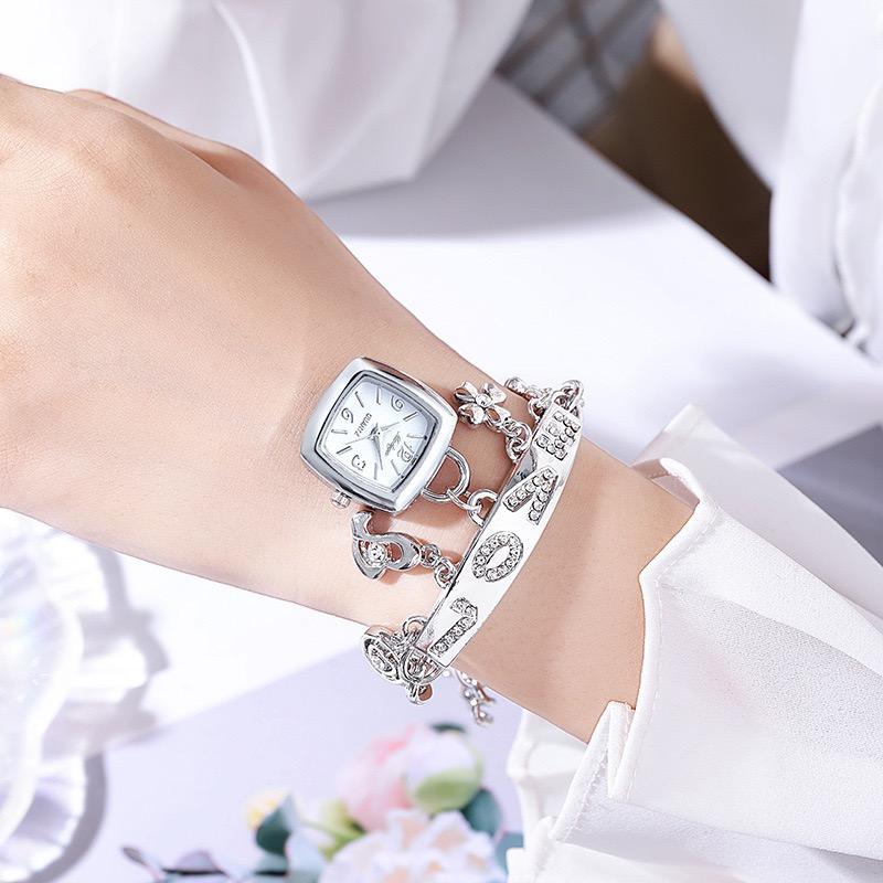 Fashion Women's Bracelet Watch Diamond Pendant for Girls' Watch Casual Versatile Decorative Quartz Watch for Women