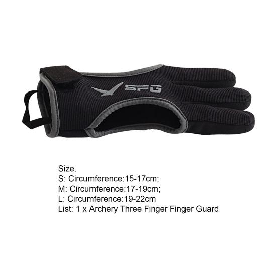 1Pcs Archery Protective Glove 3 Fingers Thickened Fingertip Left Right Hand Universal Traditional Recurve Bow Archery Shooting Guard for Archery