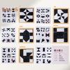 1 Set Hidden Puzzle Building Block Toy Brain Teaser Black White Wooden Block Board Game Toddlers Color Shape Learning Focus Training STEM Educational
