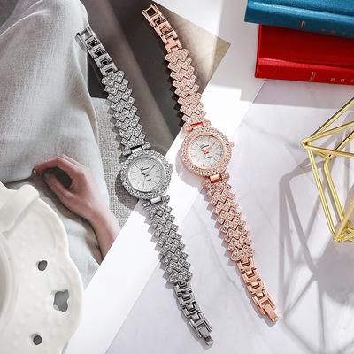 1 STK Mode Voll Diamant Damen Uhren Damen Armband Analoge Quarz Uhr