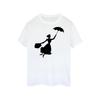 Disney Womens/Ladies Mary Poppins Flying Silhouette Cotton T-Shirt