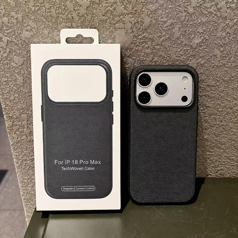 Luxury Tech Woven For Magsafe Phone Case For iPhone 18 Pro Max 17 16 15 14 13 12 11 with a Box Tech Woven Wireless Charging Cove