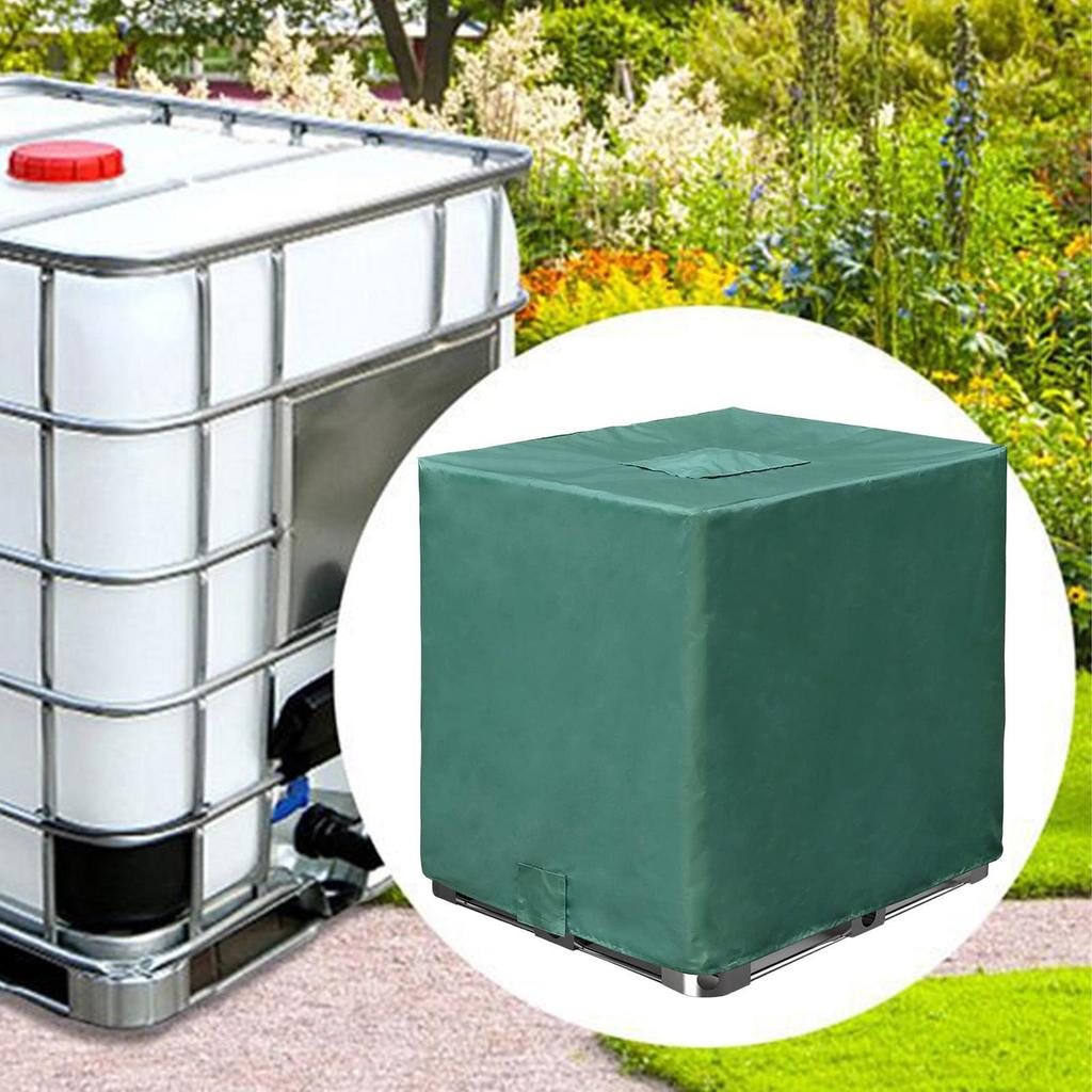 Tote Cover Water Tank Container Cover Sunshade Protective Tote Dustproof Protective Cover for Lawn Rain Against Strong Winds