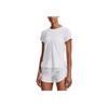 Under Armour Solid Color Crew Neck Short Sleeve T-Shirt Women Tops White 1369764-100