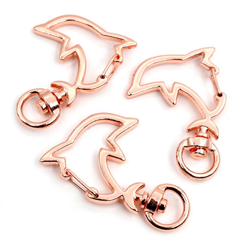 10pcs Cat Heart Snap Hook Trigger Clips Buckles For Keychain Lobster Lobster Clasp Hooks for Key Ring Clasp Jewelry Supplies