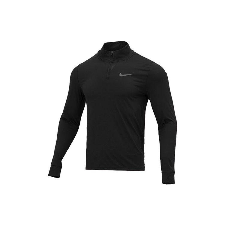 Nike Camisetas para Hombre Negras Cuello Alto Ajuste Recto Moderado DM5504-010