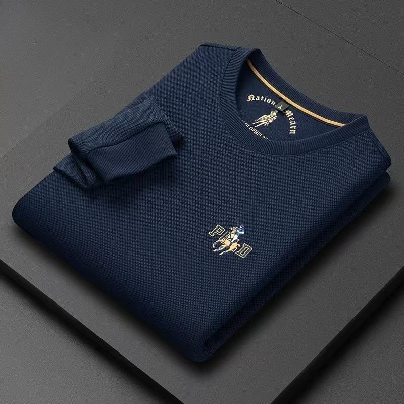 STORN Marca di Lusso Maglietta a Maniche Lunghe Uomo Primavera Autunno Moda Design Ricamo Logo Cavallo Pullover Felpa Casual Coreana