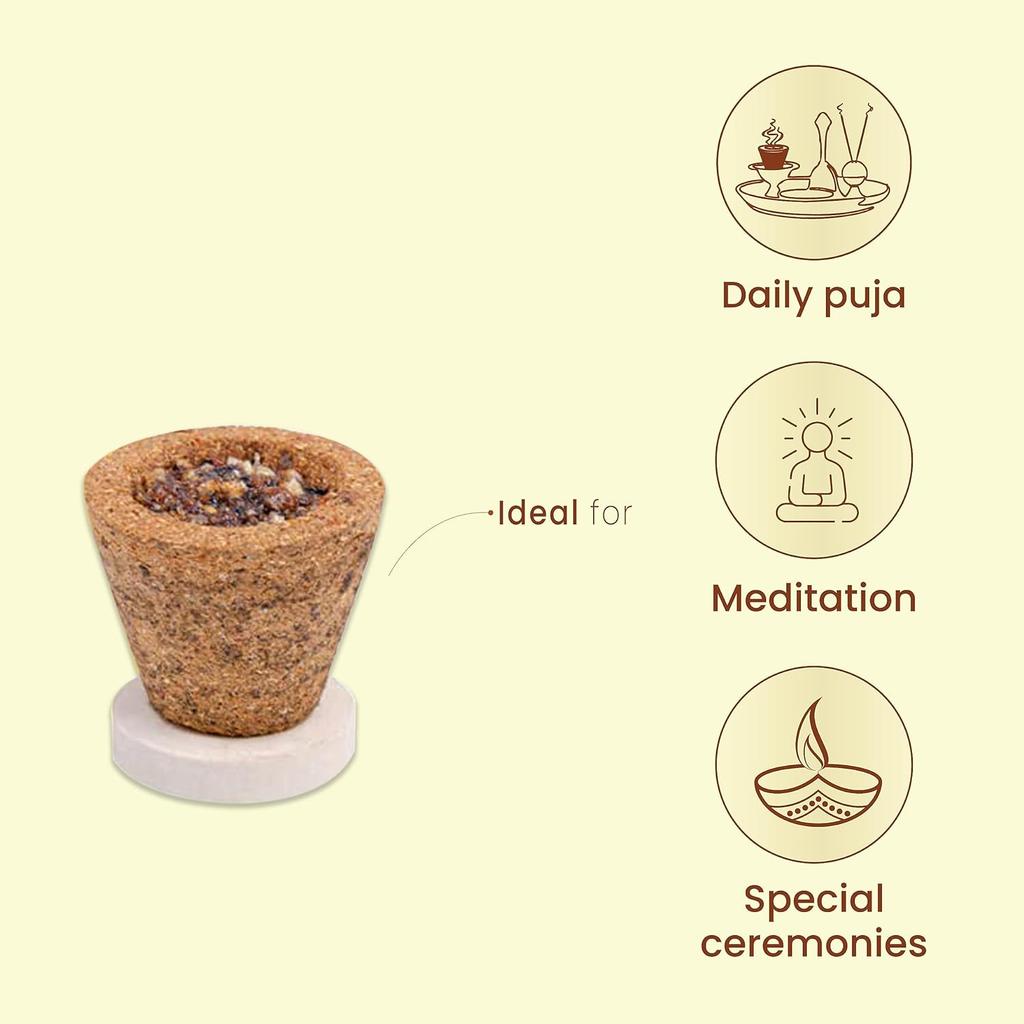Cycle Pure Pushkarini Sambrani Dhoop Cups for Pooja 12 Cups X Pack of 3+1 Burner Plate/pack | Havan Dhoop Cups with Flowers Fragrance for Homee &