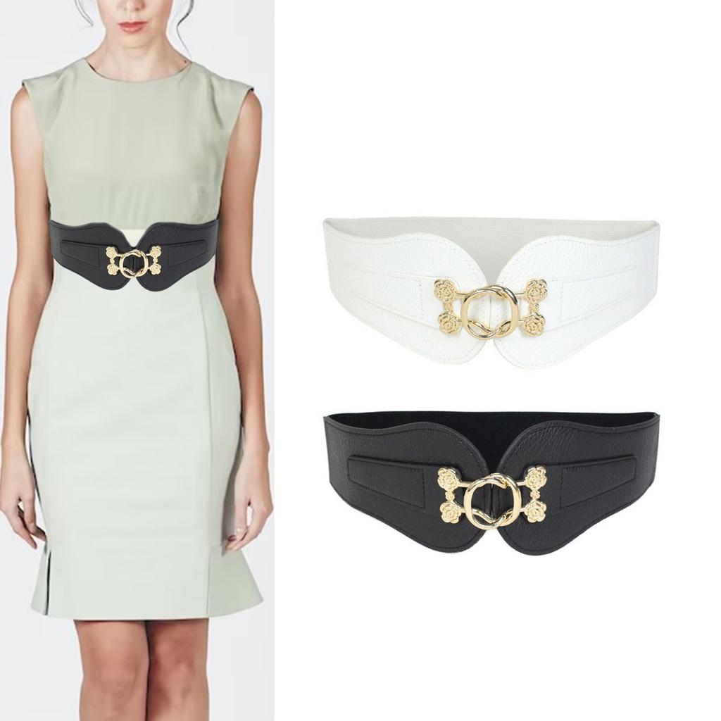 Women Formal Event Wide Waist Belt Elegant Elastic Corset Universal Waist Belt Women Dress Shirt Wide Waist Corset