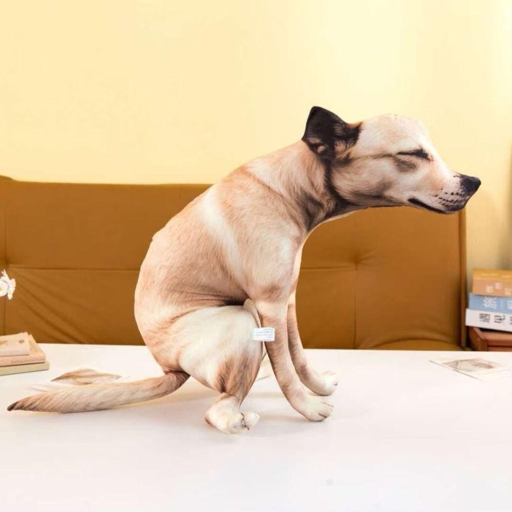 Realistic Dog Stuffed Toy Funny Abstract Animal Puppy Toy Novelty Dog Plush Pillow Kids Toy