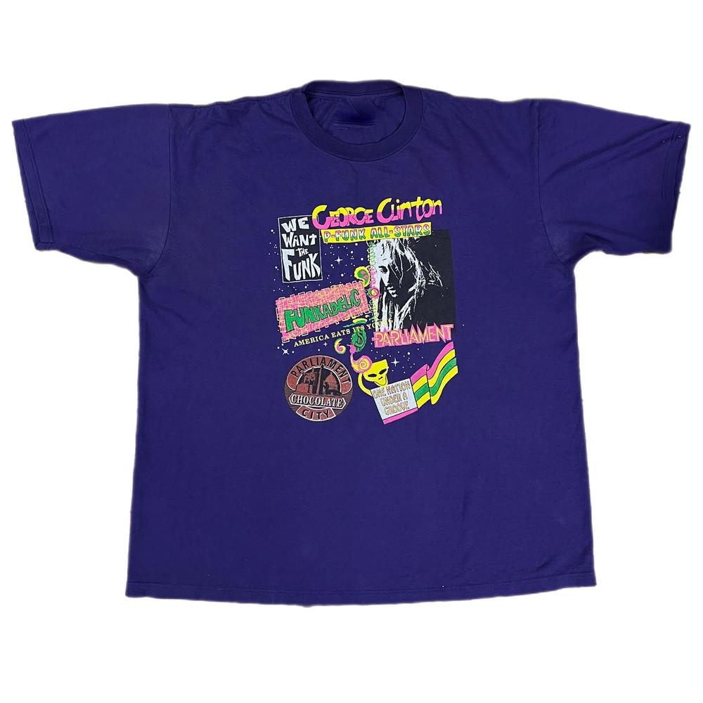 Vtg George Clinton Parliament Cotton Purple Full Size Men Women Shirt Unisex T-Shirt L