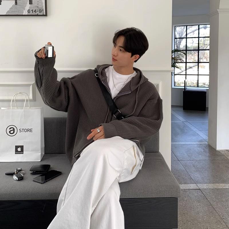 Herren Retro Strickjacke Mantel - Herbst Trend, Vielseitiger & Verdickter Pullover