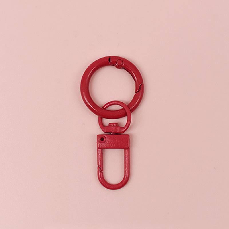 Colorful U-Shaped Metal Spring Buckle Keychain Accessory