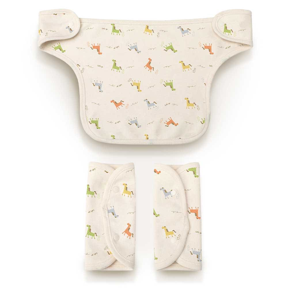 Withorganic Organic Cotton Baby Carrier Accessory Set - Crayon Horse
