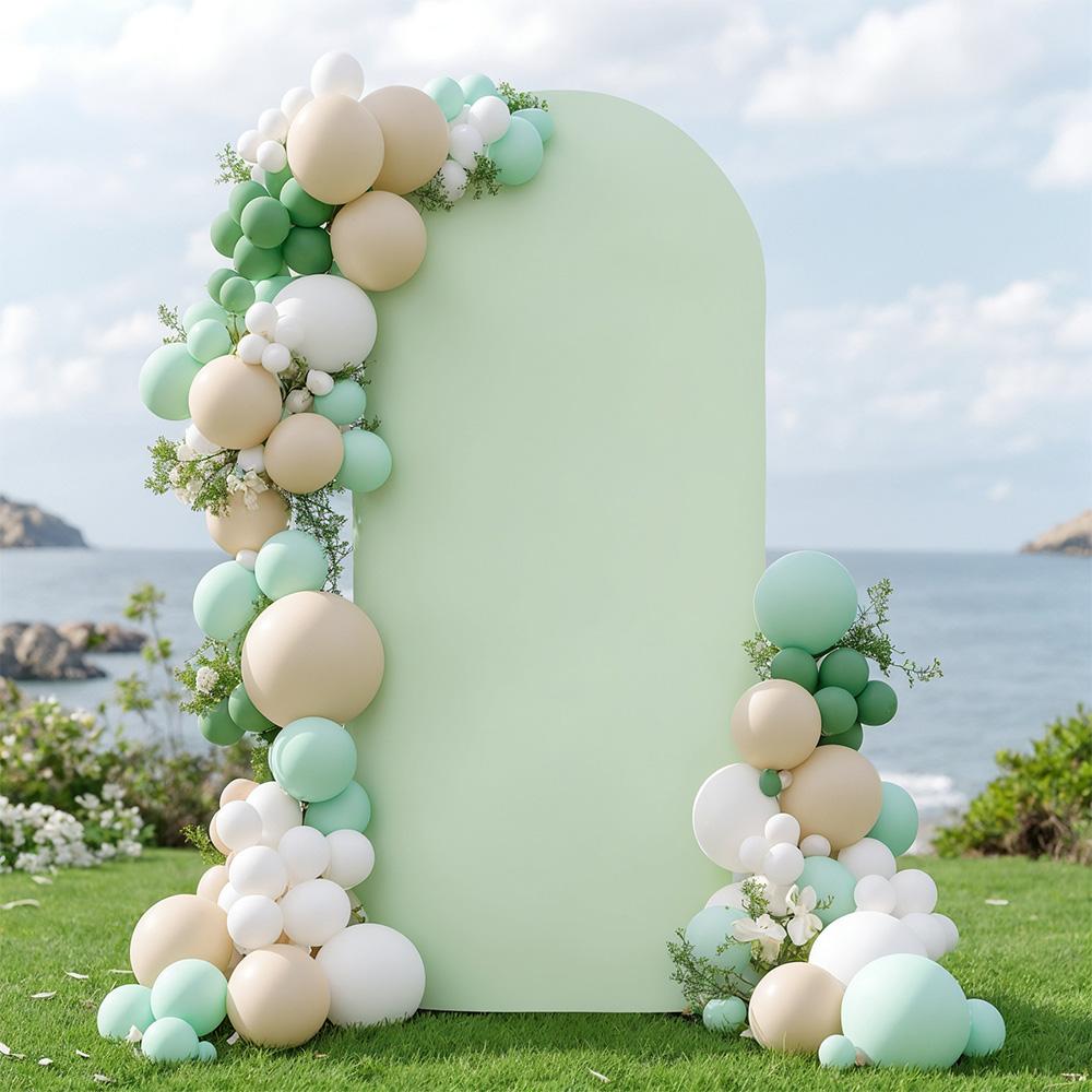 1Pc Spandex Wedding Arch Cover Fitted Stand Covers Round Top Backdrop for Baby Shower Birthday Party Ceremony Wedding Decoration